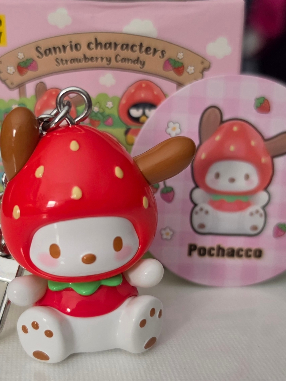 Sanrio Characters Strawberry Candy Series Mini Figures Pendant  "Pochacco" - Picture 7 of 10